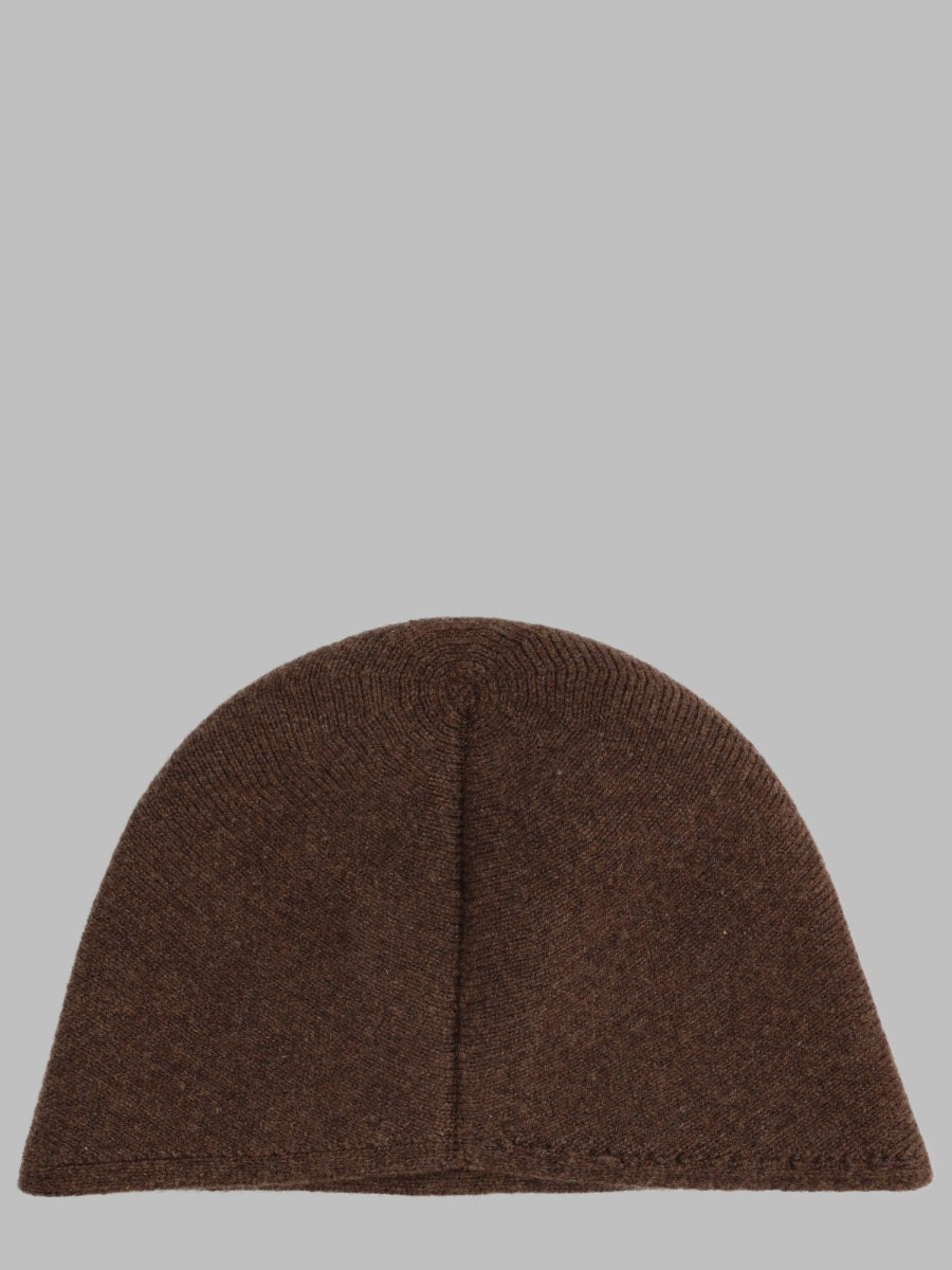 Uma Wang UK0052_UW600 Ribbed Cashmere Beanie — Brown, view 2
