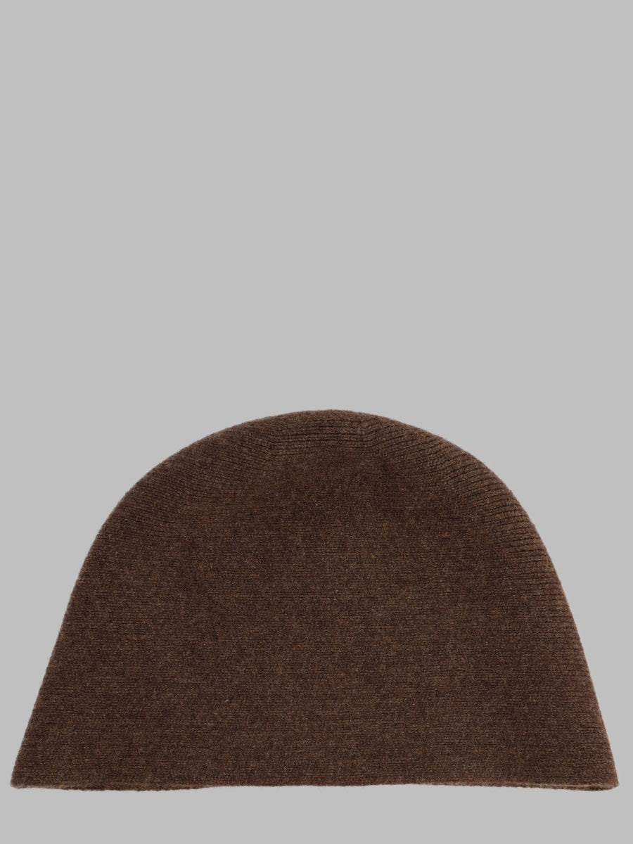 Uma Wang UK0052_UW600 Ribbed Cashmere Beanie — Brown by Uma Wang
