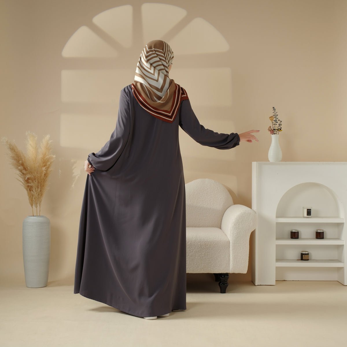 Essential Premium Versatile Pockets Umbrella Cut Abaya (MA113), view 5