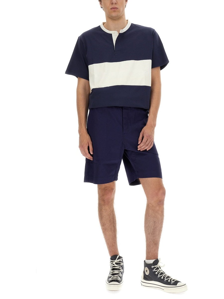 Umbro Cotton Henley T-Shirt — Blue by Umbro