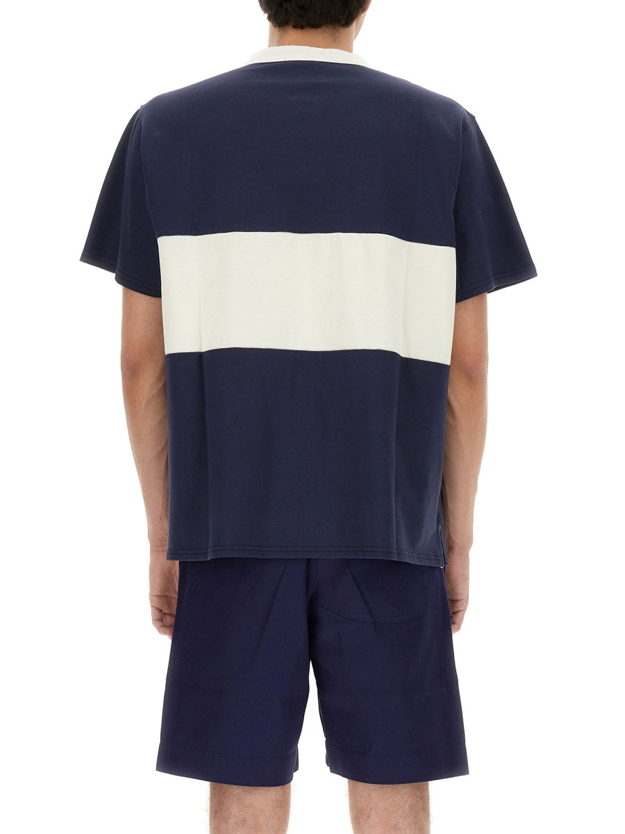 Umbro Cotton Henley T-Shirt — Blue, view 3