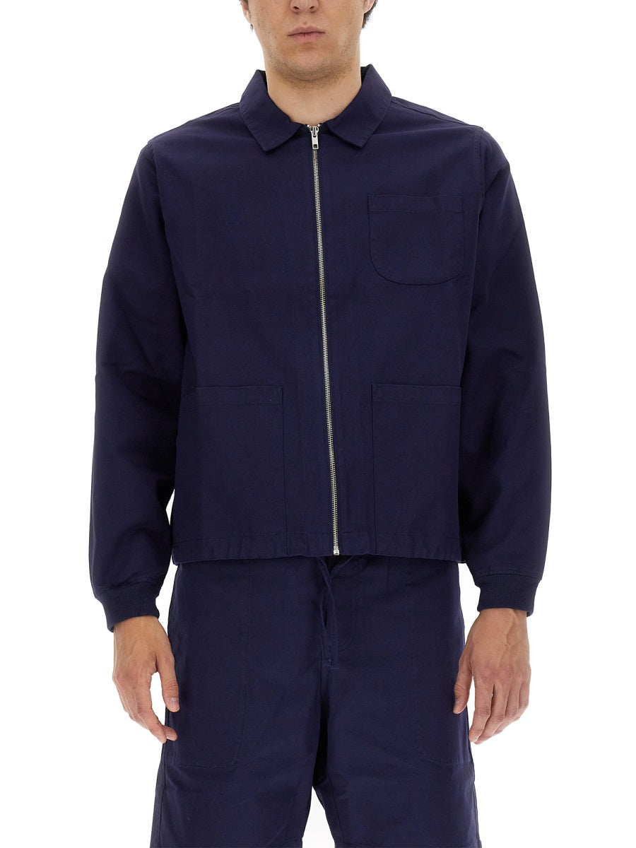 Umbro Logo Patch Cotton Jacket — Blue by Umbro