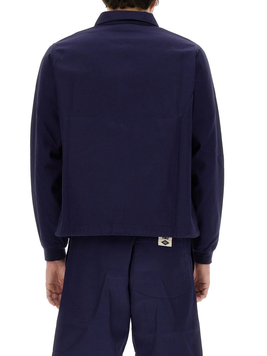 Umbro Logo Patch Cotton Jacket — Blue, view 2