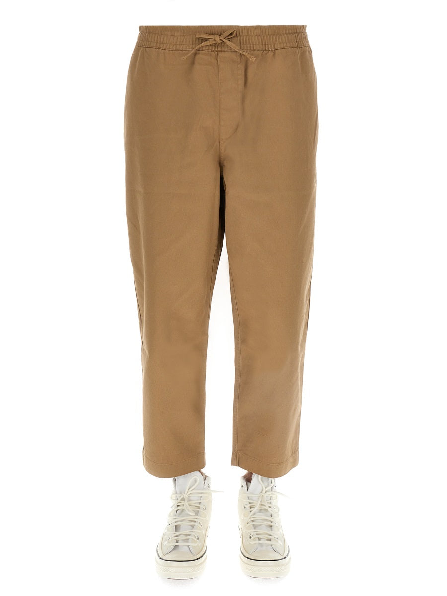 Umbro Elastic Waistband Cotton Trousers — Beige, view 3