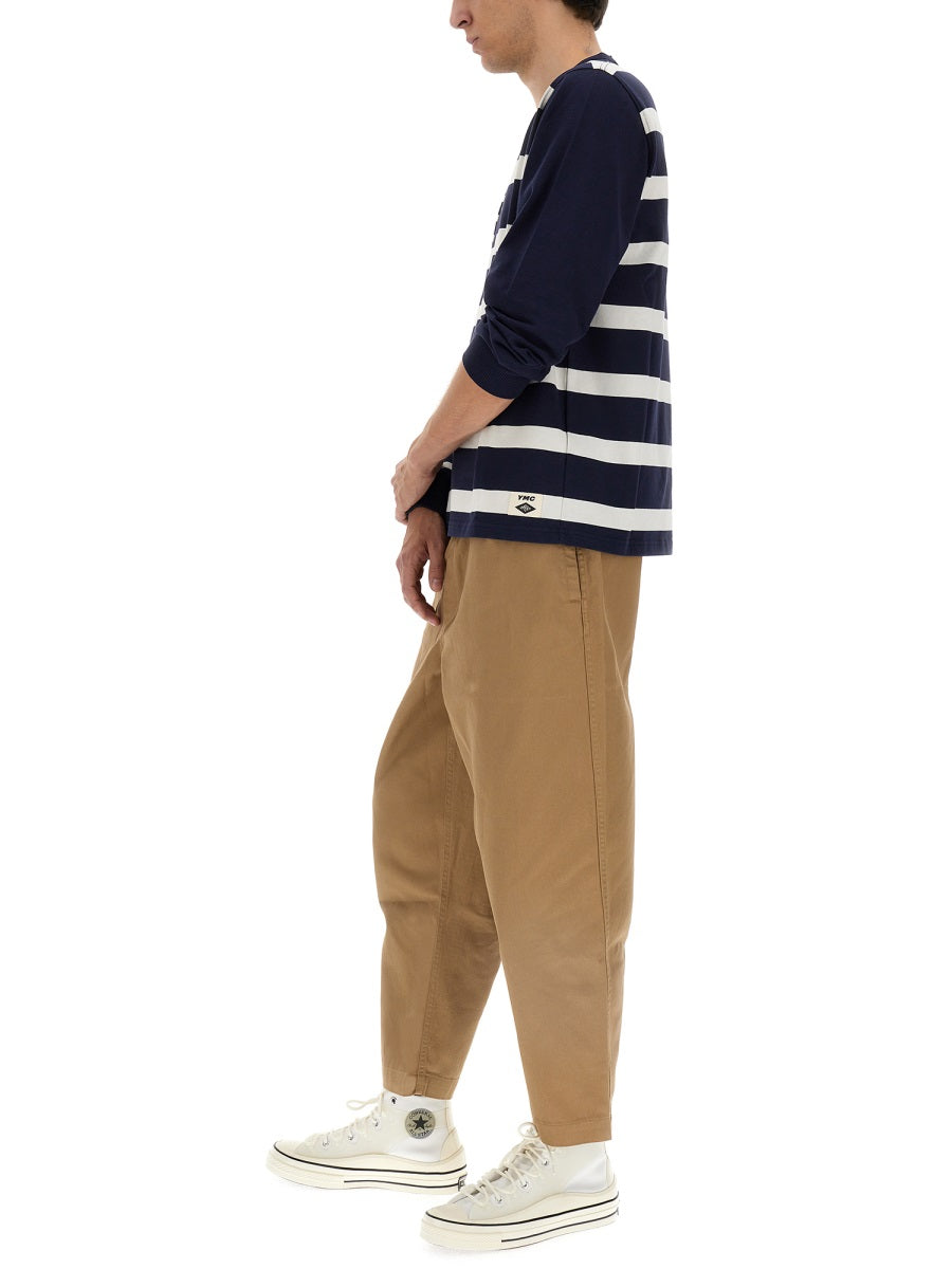 Umbro Elastic Waistband Cotton Trousers — Beige, view 4
