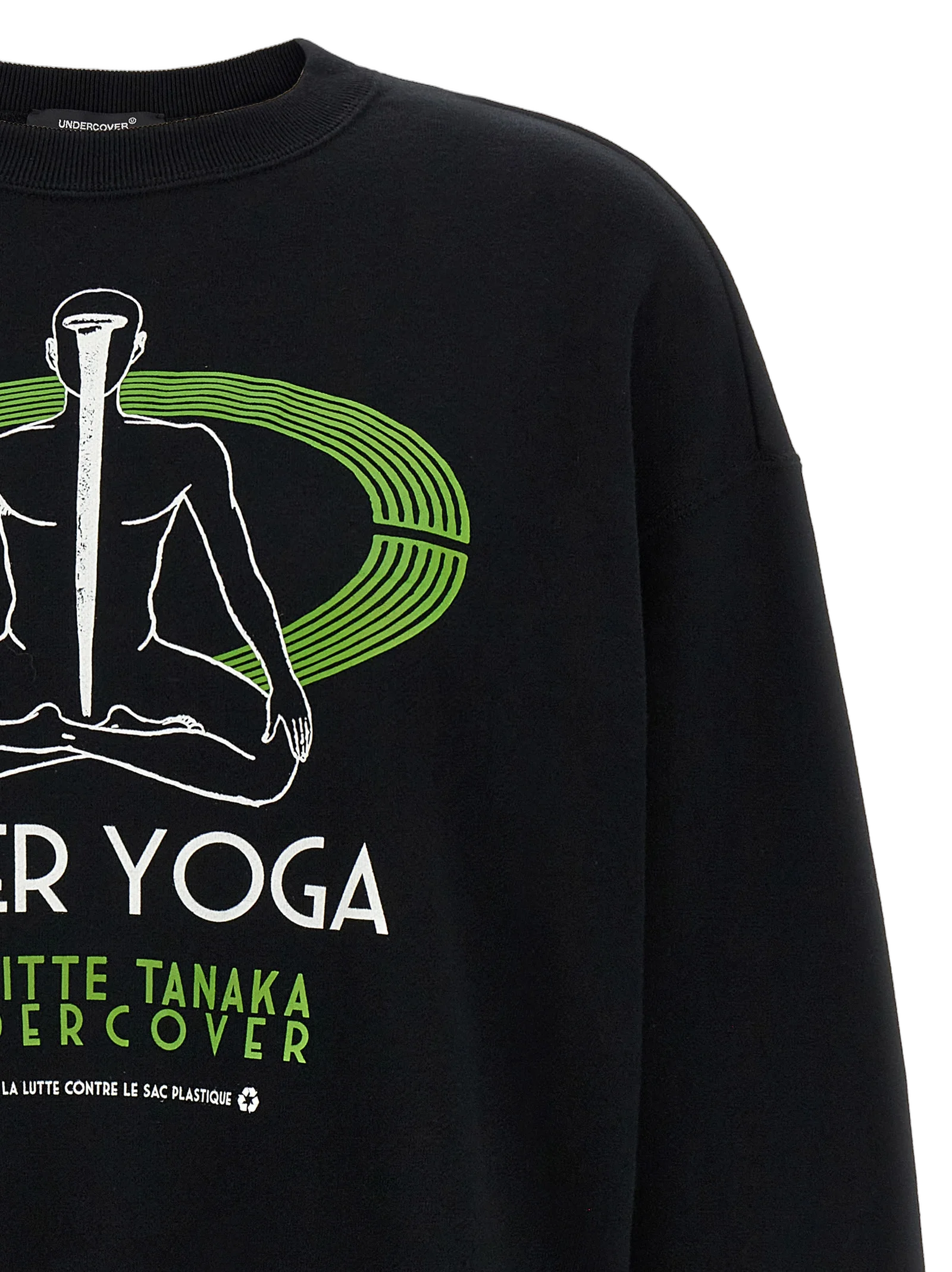 Undercover Logo-Print Cotton Sweatshirt — Black, view 3
