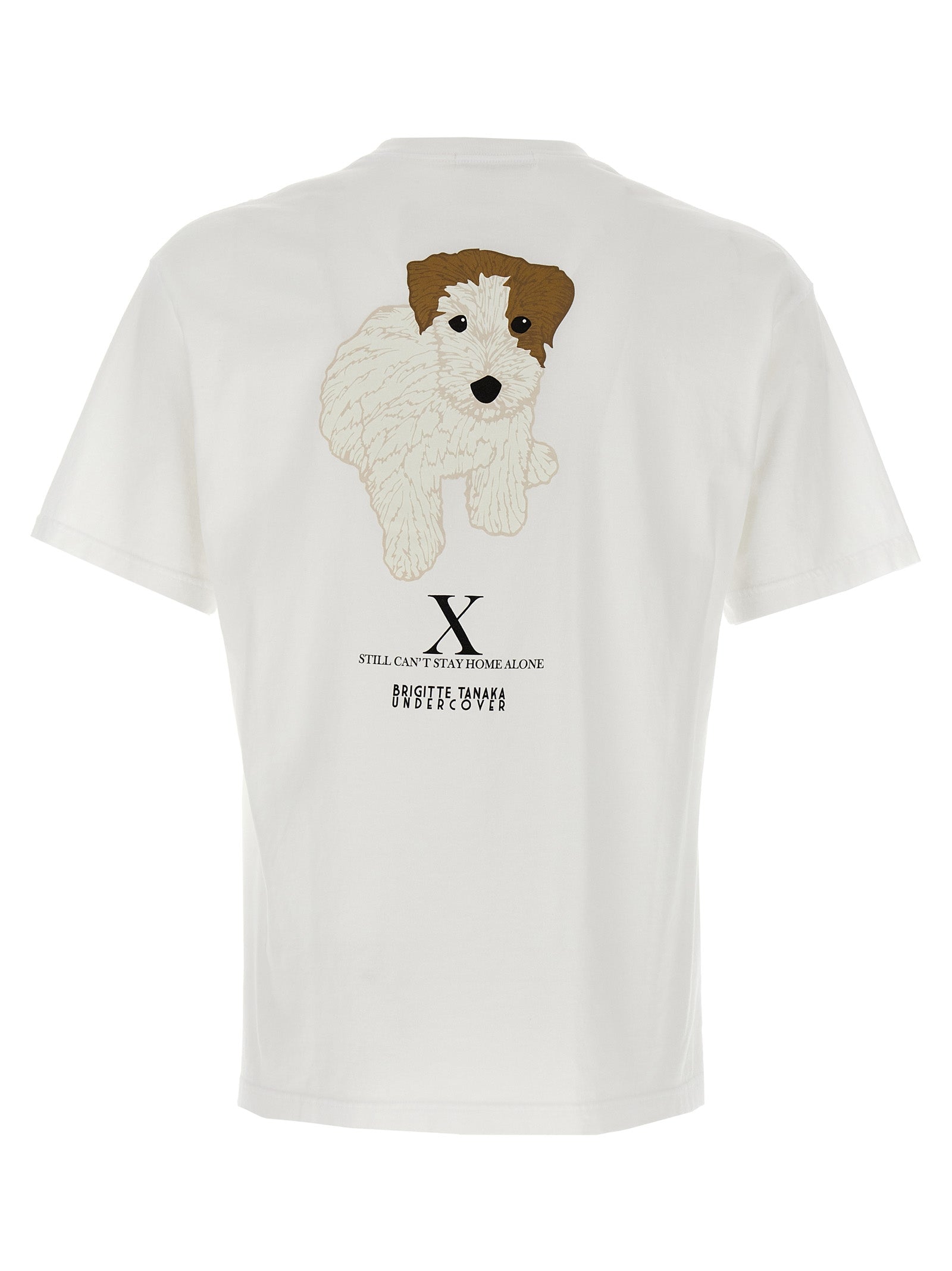 Undercover Logo-Text Graphic Cotton T-Shirt — White, view 2