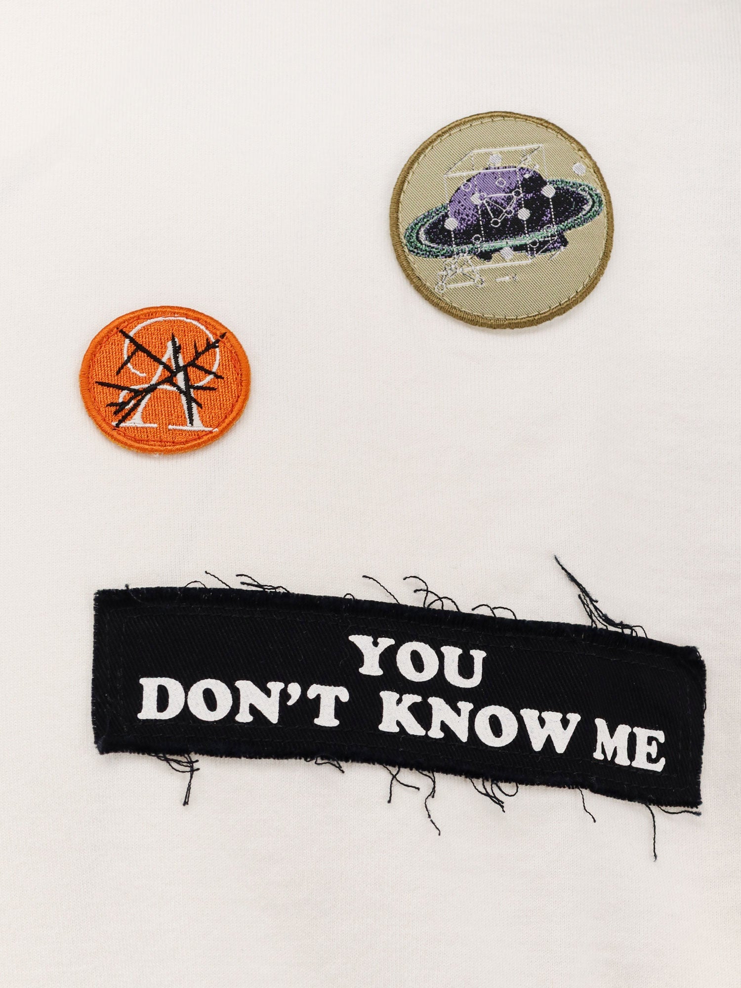 Undercover Logo-Patch Cotton T-Shirt — White, view 3