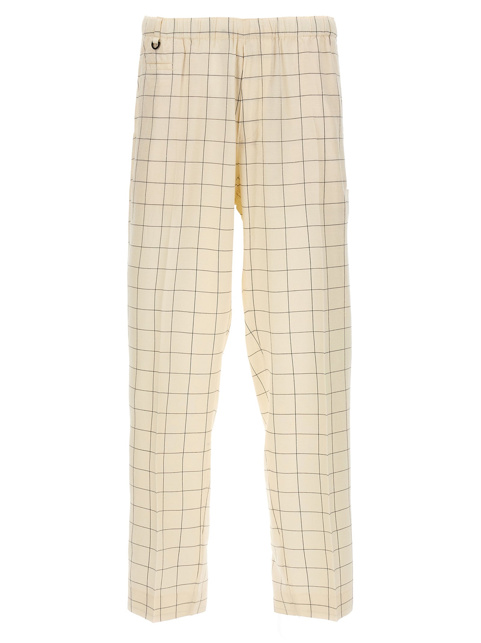 Undercover Checkered Rayon-Blend Trousers — Beige by Undercover
