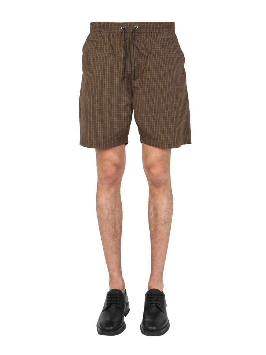 Universal Works Bermuda Shorts — Brown, view 2