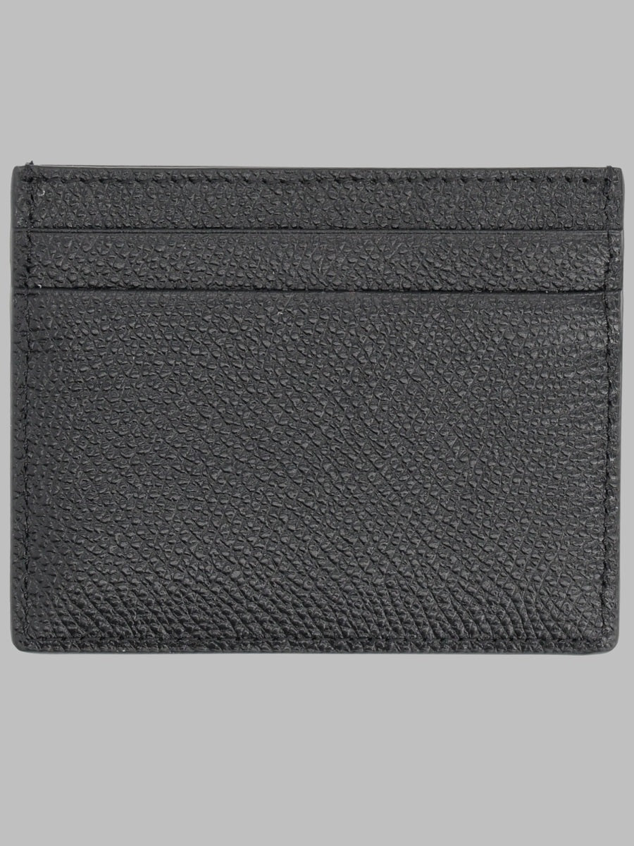 Valentino Garavani VLogo Signature Leather Card Case — Black, view 2