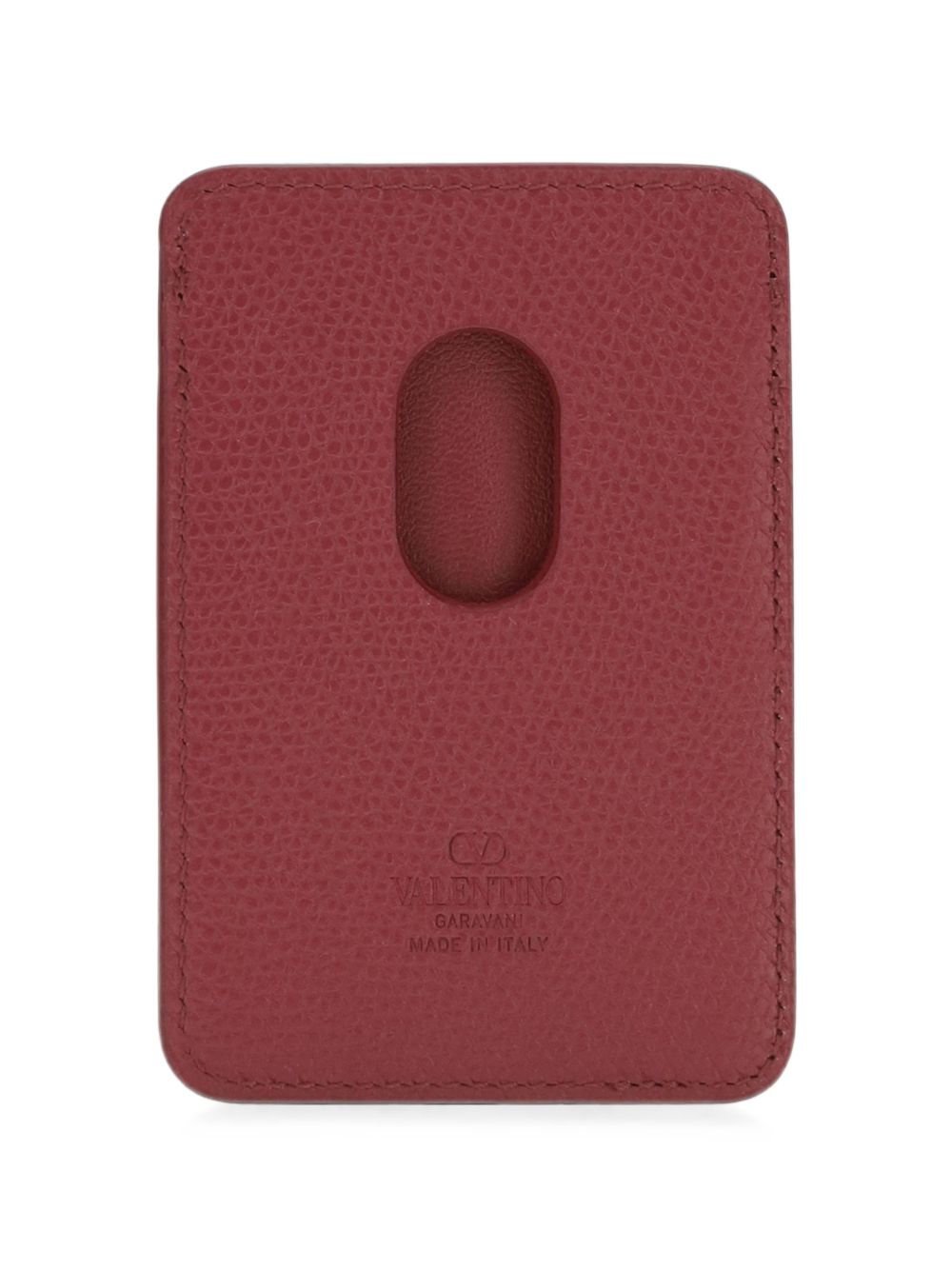 Valentino Garavani VLogo Card Case — Burgundy, view 2