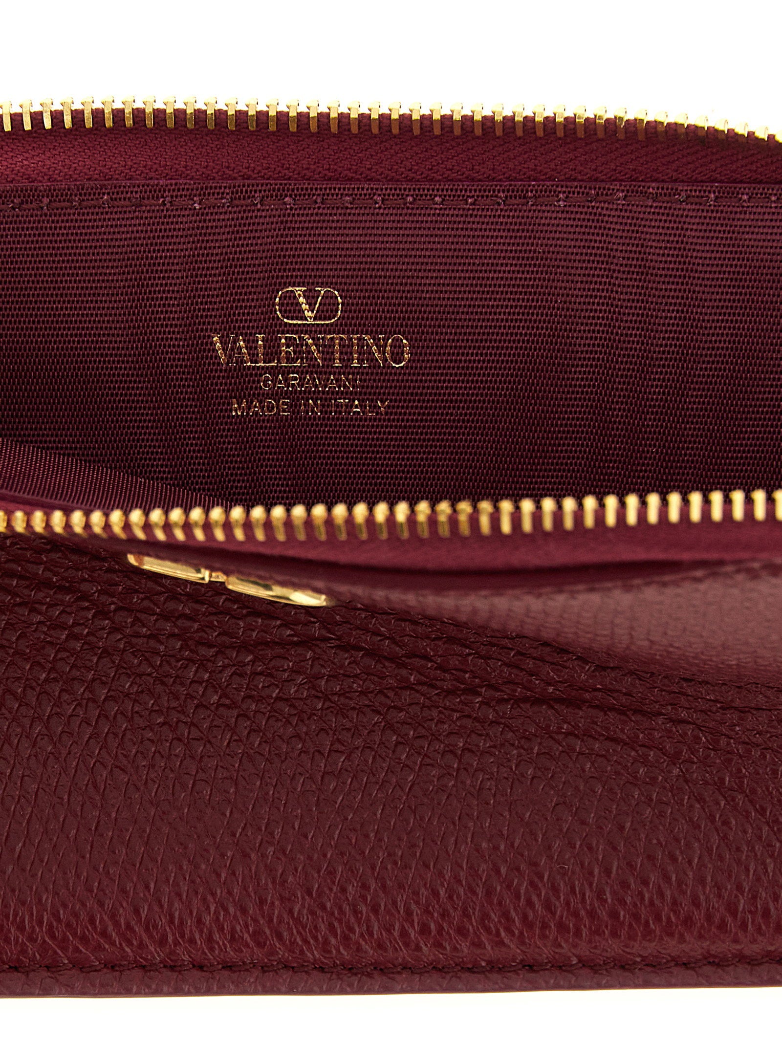 Valentino Garavani Card Case — Burgundy, view 3