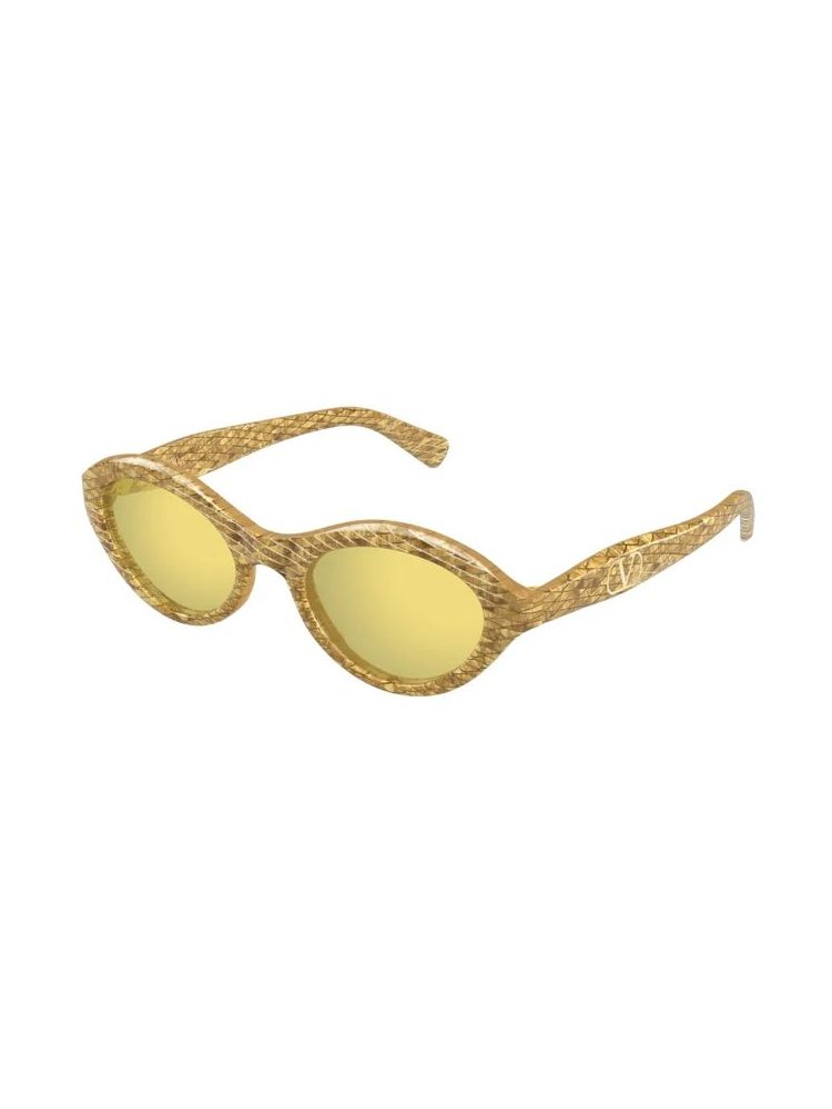Valentino Garavani Eyewear VG0008S003 Gold Textured Sunglasses — Gold, view 2