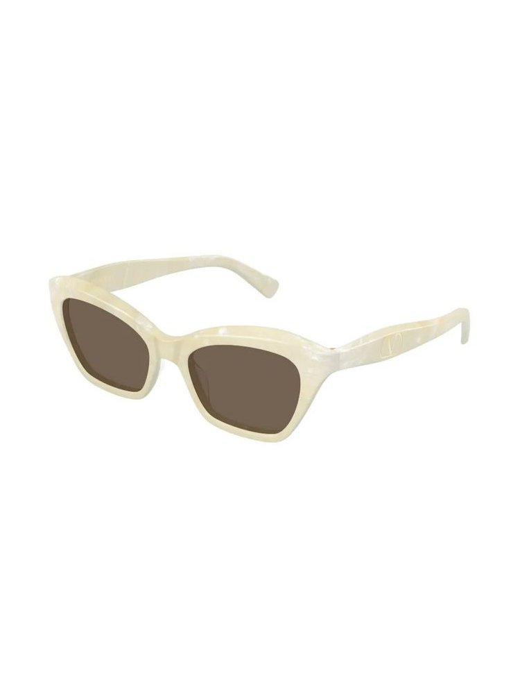 Valentino Garavani Eyewear VG0009S Cat-Eye Sunglasses — Cream, view 2