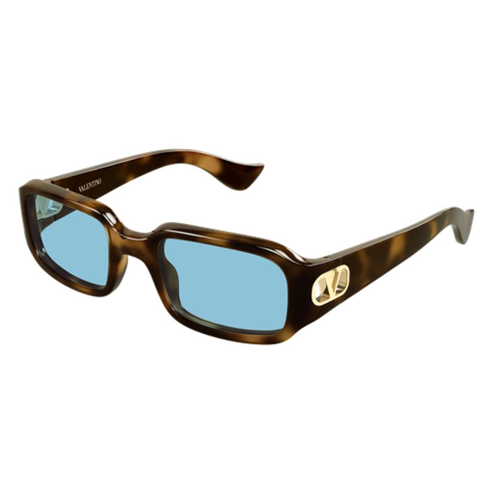 Valentino Garavani Eyewear VG0016S Rectangle-Frame Sunglasses — Brown, view 2