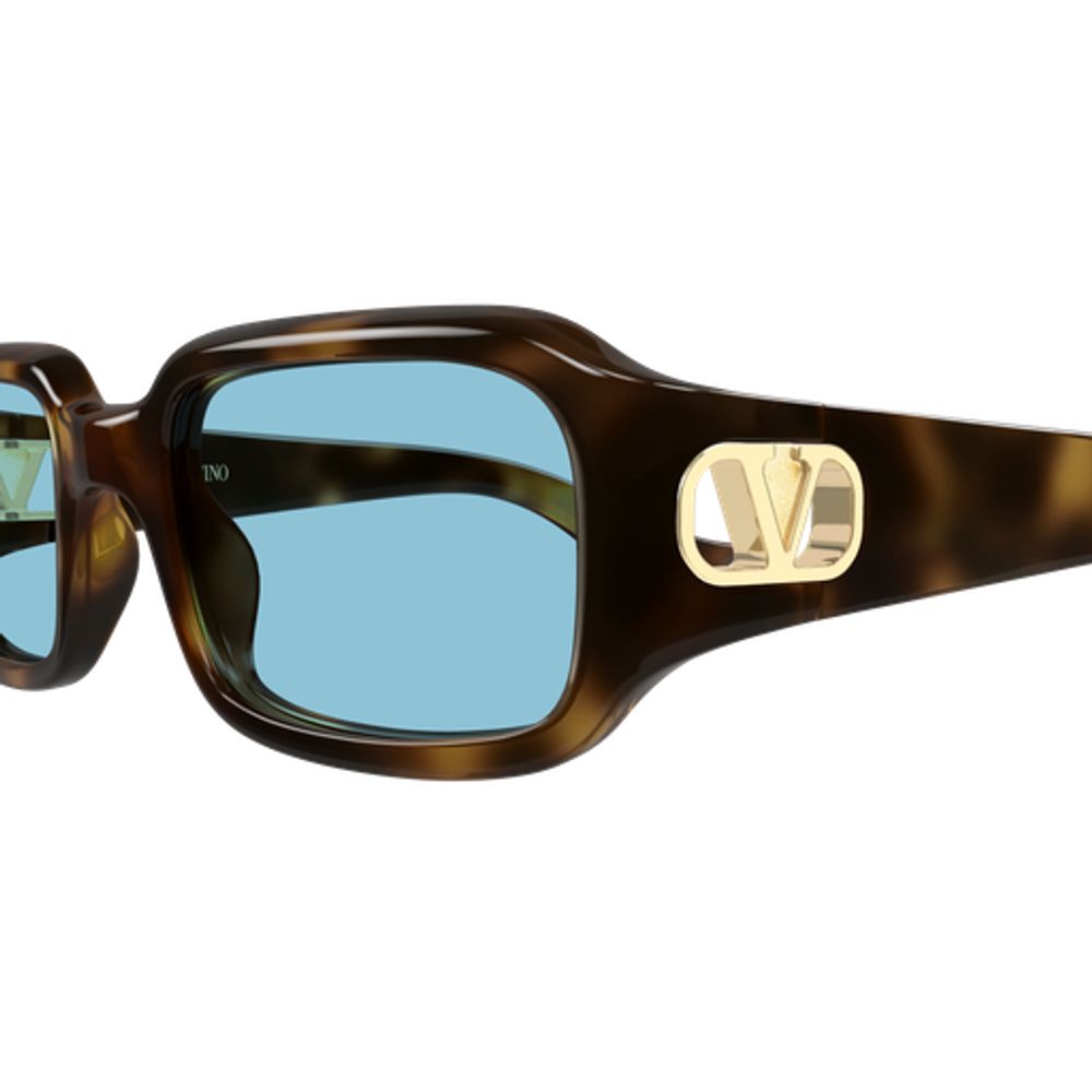 Valentino Garavani Eyewear VG0016S Rectangle-Frame Sunglasses — Brown, view 3