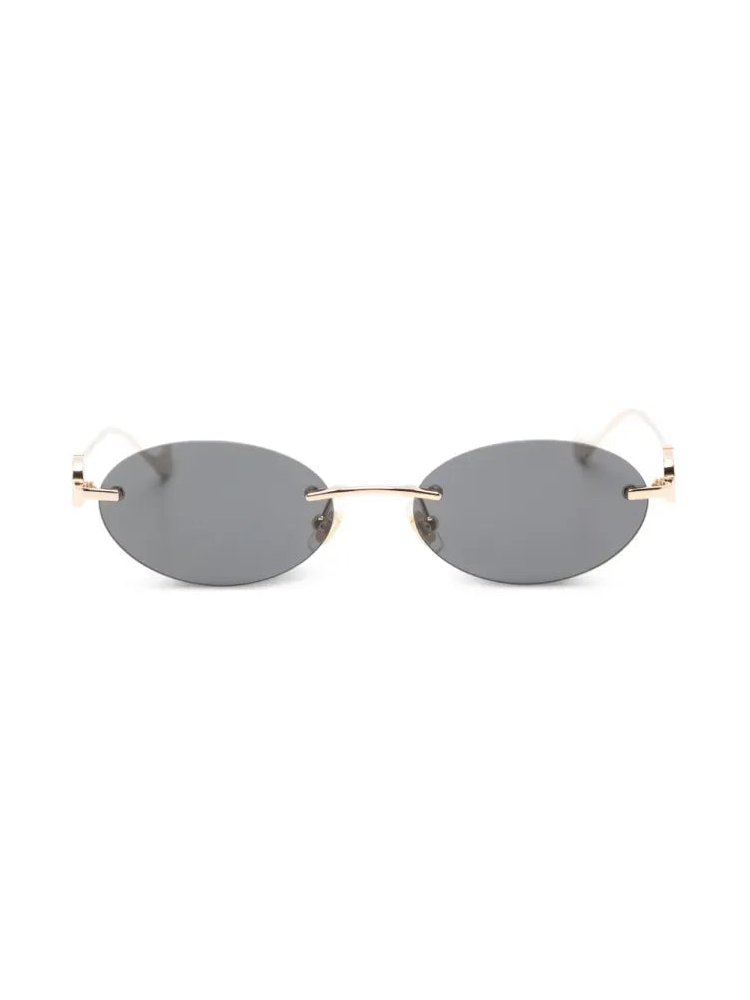 Valentino Garavani Eyewear VG0032S Oval Metal Sunglasses — Gray by Valentino Garavani Eyewear