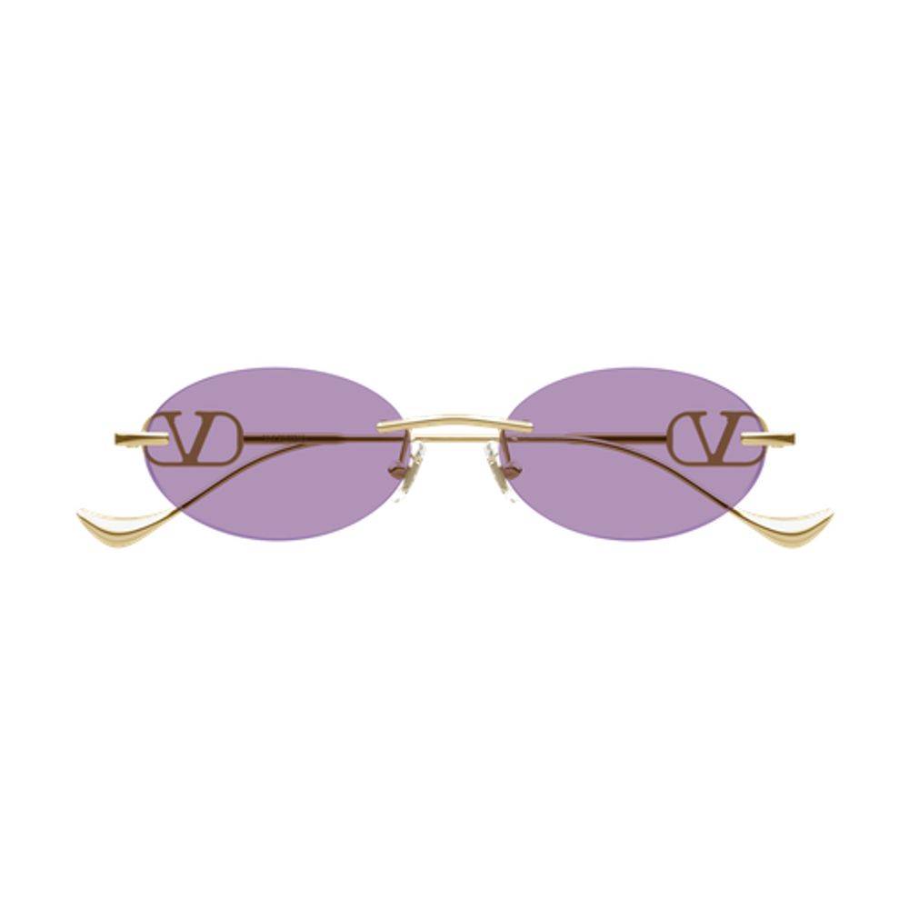 Valentino Garavani Eyewear VG0032S Rimless Oval Sunglasses — Purple by Valentino Garavani Eyewear