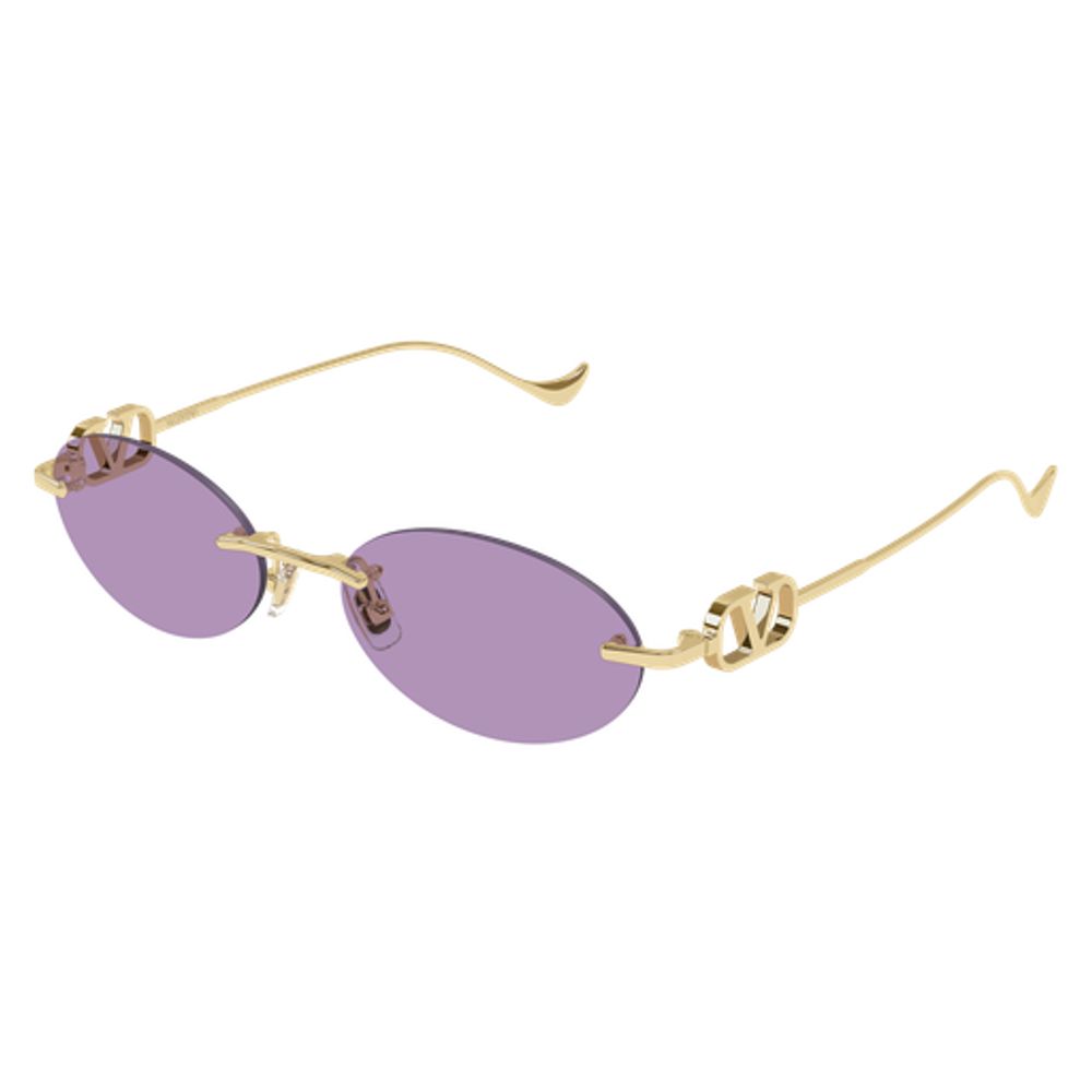 Valentino Garavani Eyewear VG0032S Rimless Oval Sunglasses — Purple, view 2