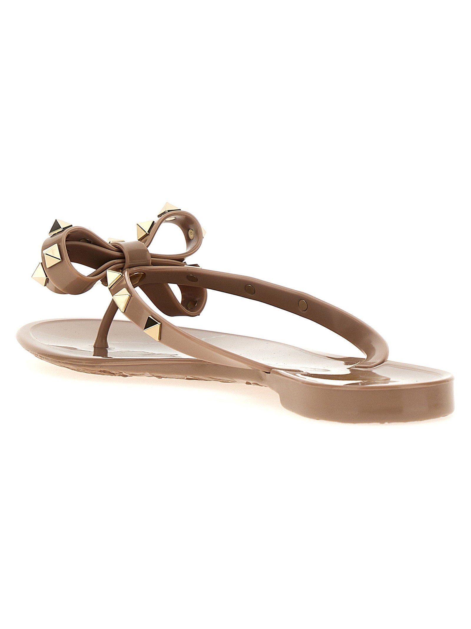 Valentino Garavani Rockstud Sandals — Taupe, view 3