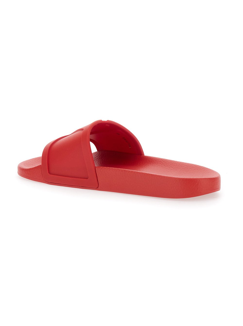 Valentino Garavani Logo-Embossed Rubber Slide Sandal — Red, view 3