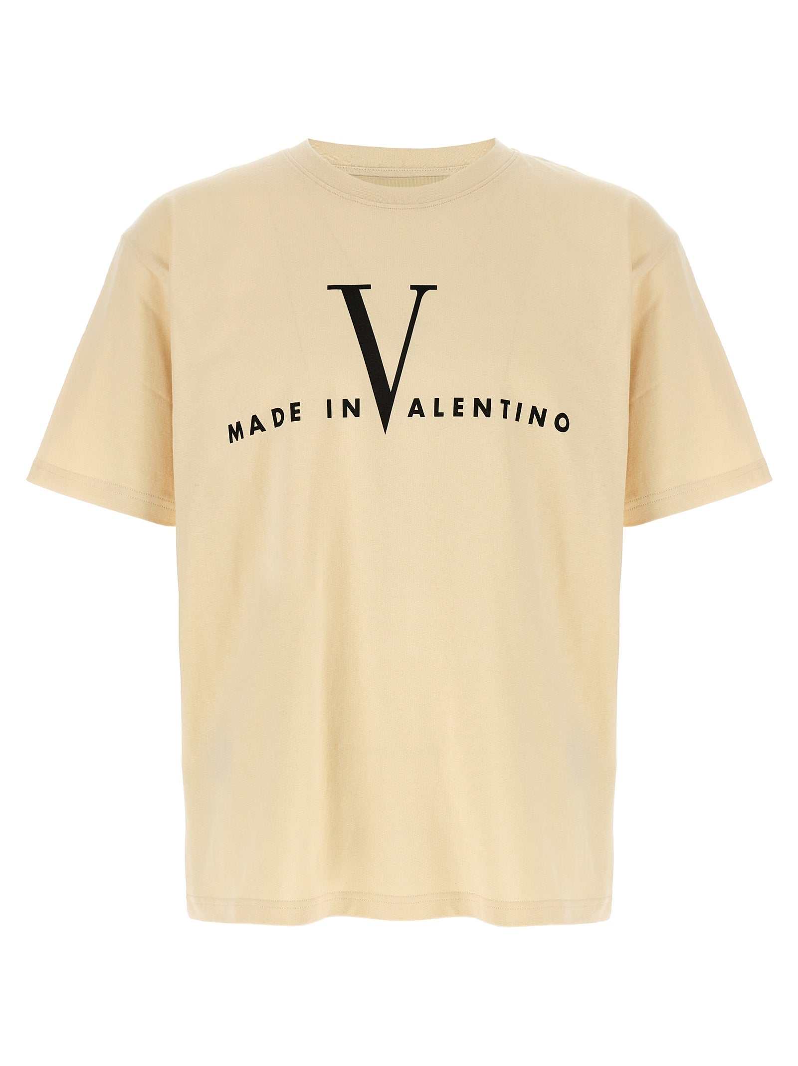 Valentino Garavani Logo-Print Cotton T-Shirt — Beige by Valentino Garavani