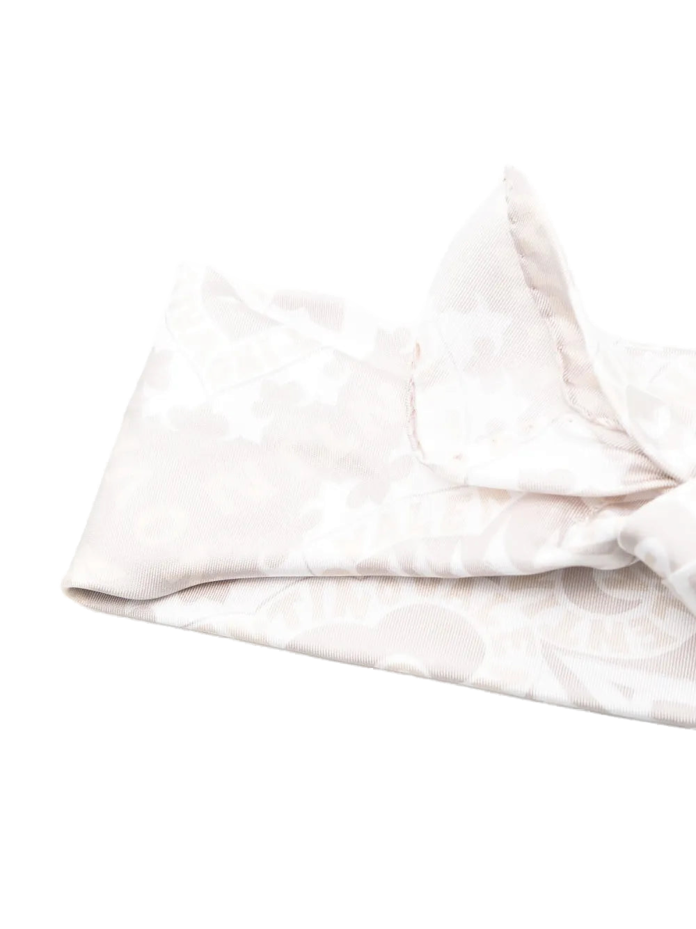 Valentino Logo-Embroidered Silk Hair Band — White, view 3