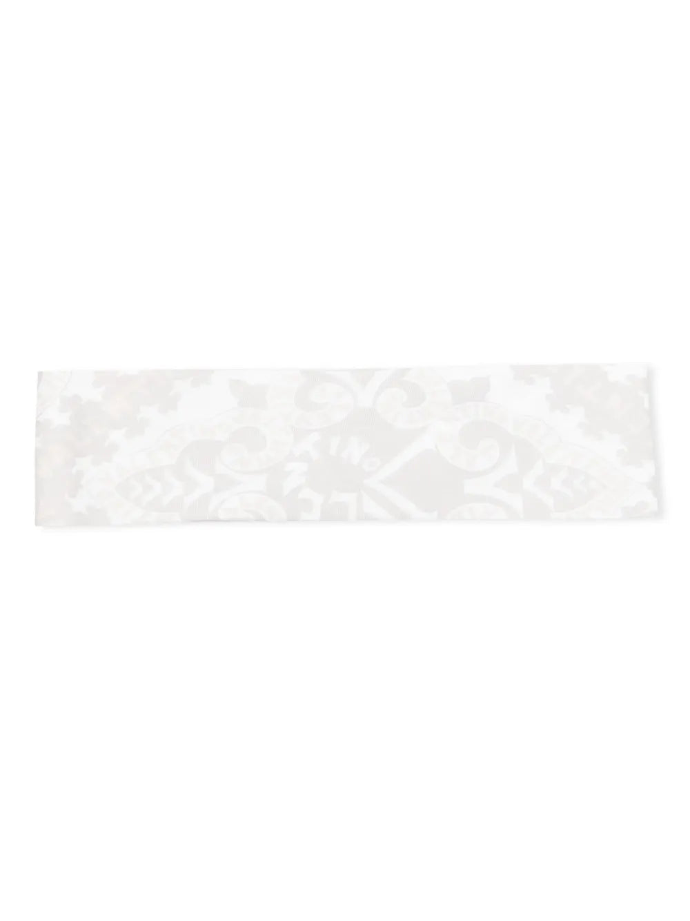 Valentino Logo-Embroidered Silk Headband — White, view 2