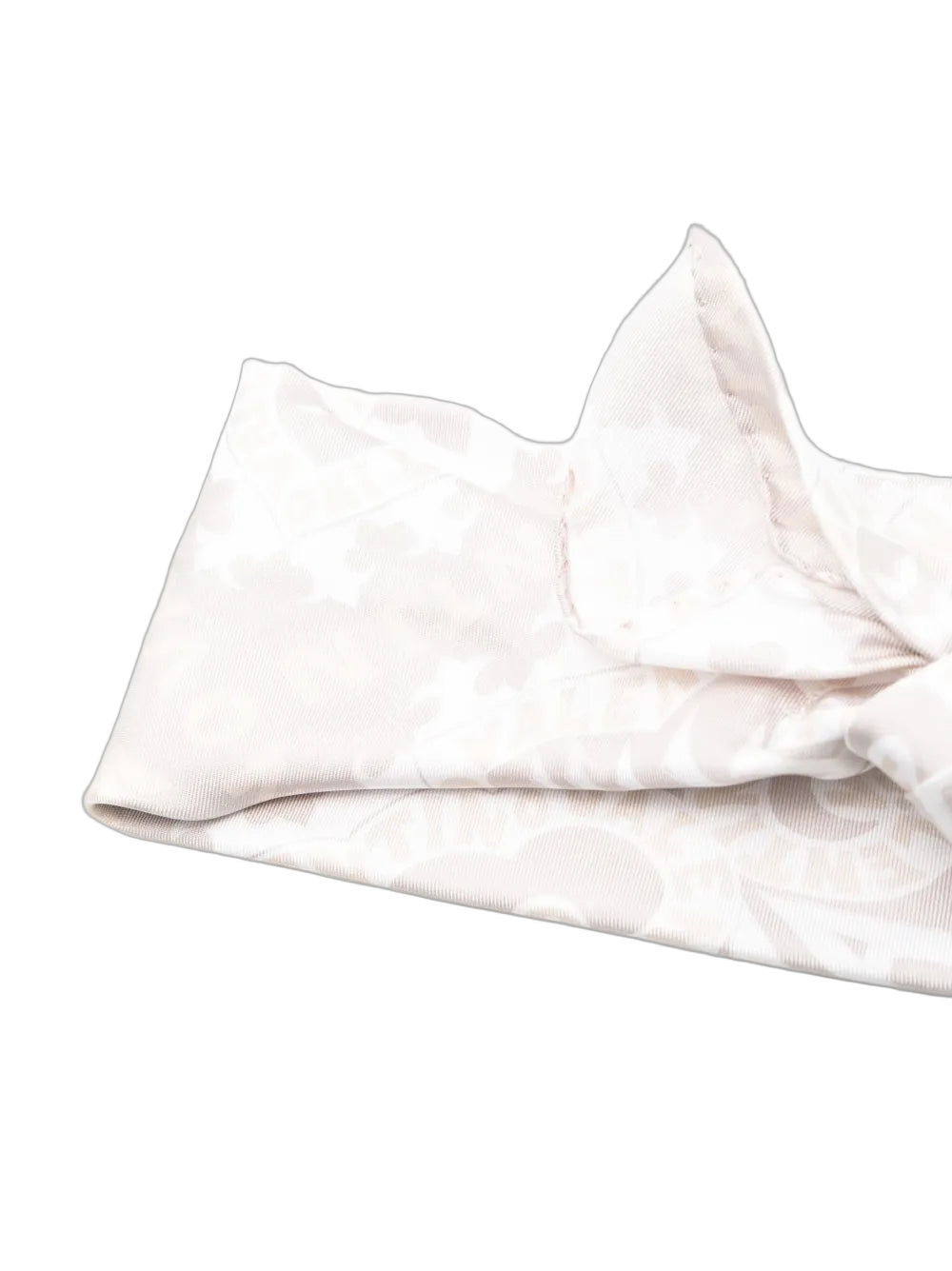 Valentino Logo-Embroidered Silk Headband — White, view 3