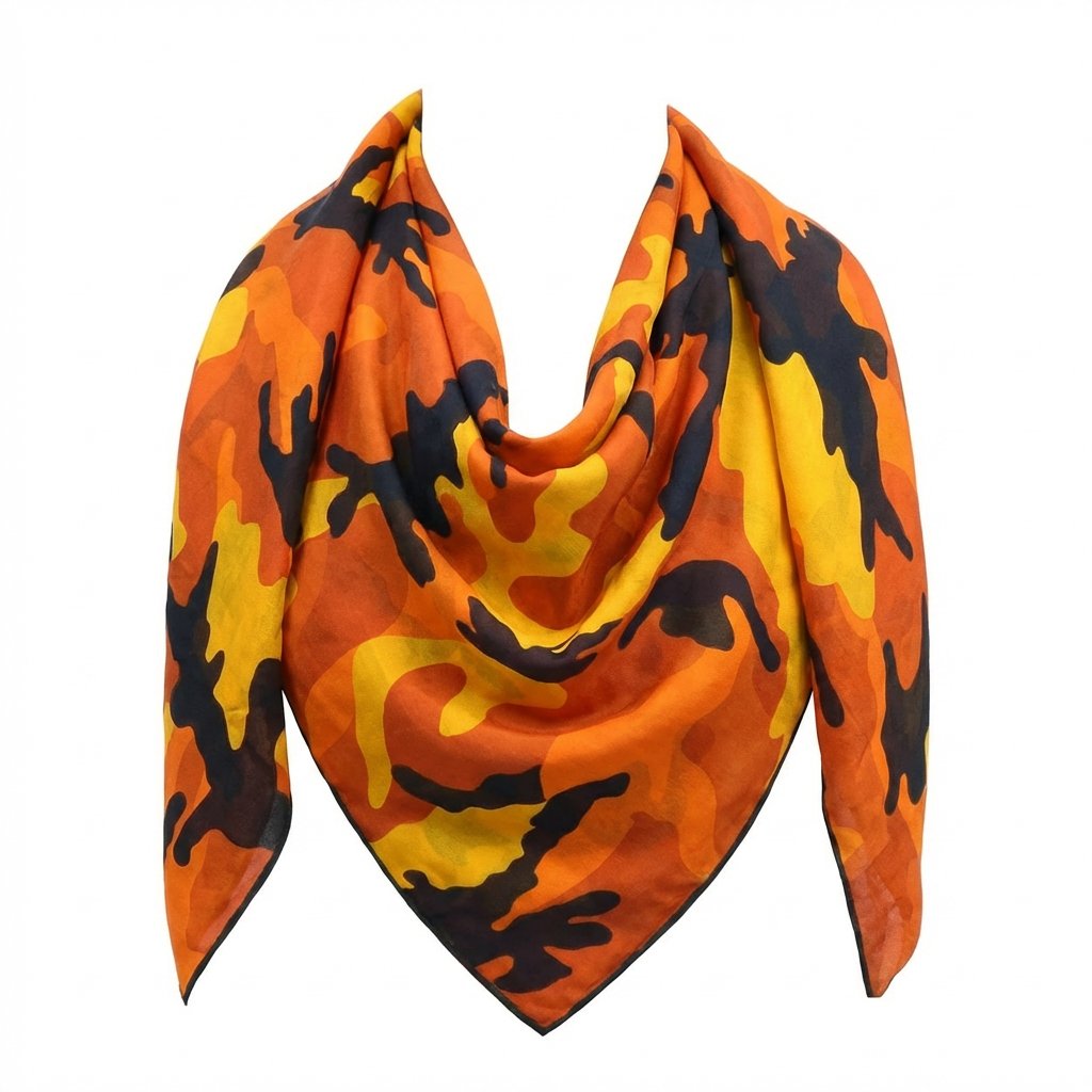 Valentino Abstract Silk Scarf — Orange by Valentino