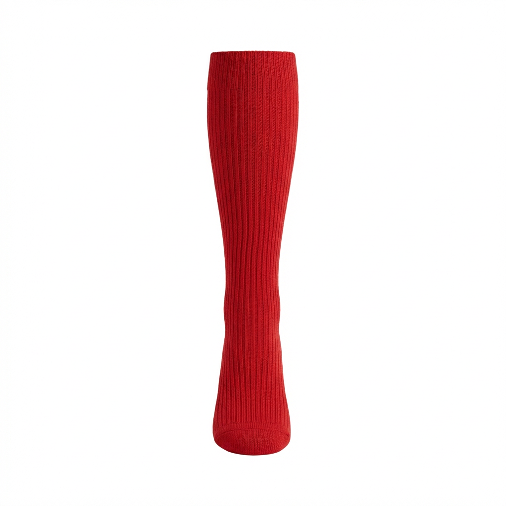 Valentino SV0KI00P5RC157 Ribbed Knit Socks — Red by Valentino