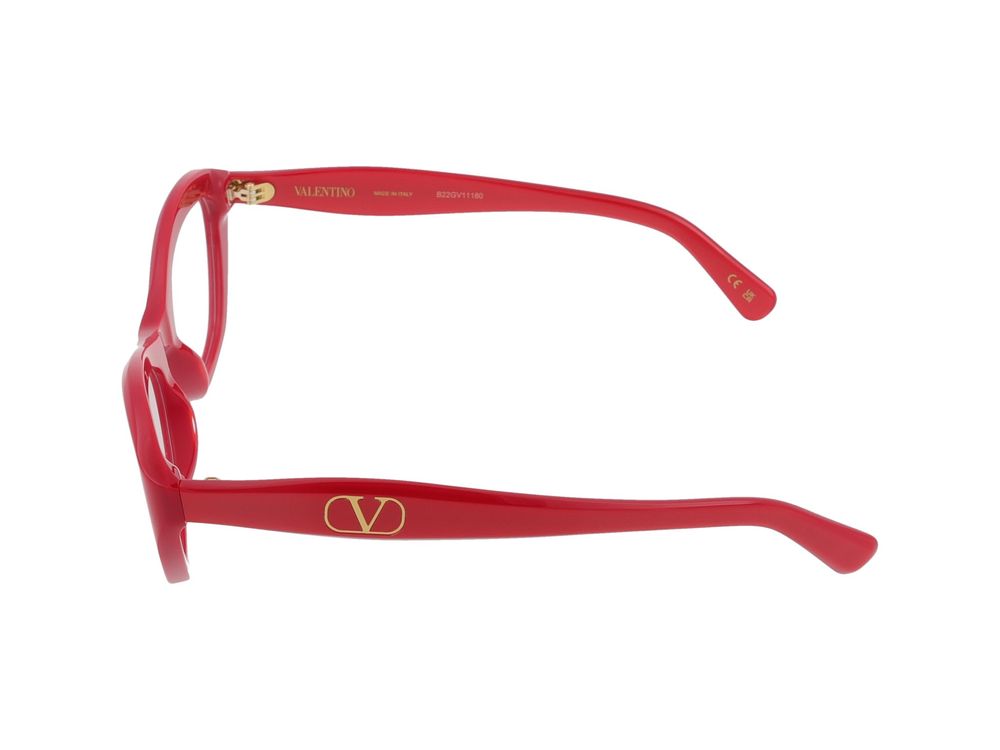 Valentino VG0012O Cat-Eye Red Acetate Eyeglasses — Red, view 3
