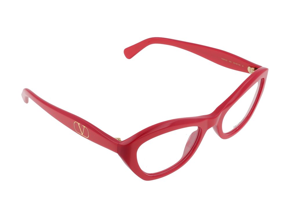 Valentino VG0012O Cat-Eye Red Acetate Eyeglasses — Red, view 4