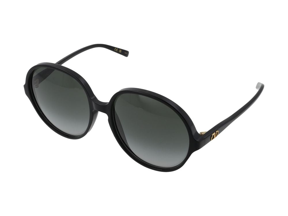 Valentino VG0017S Round Gradient Sunglasses — Black, view 2