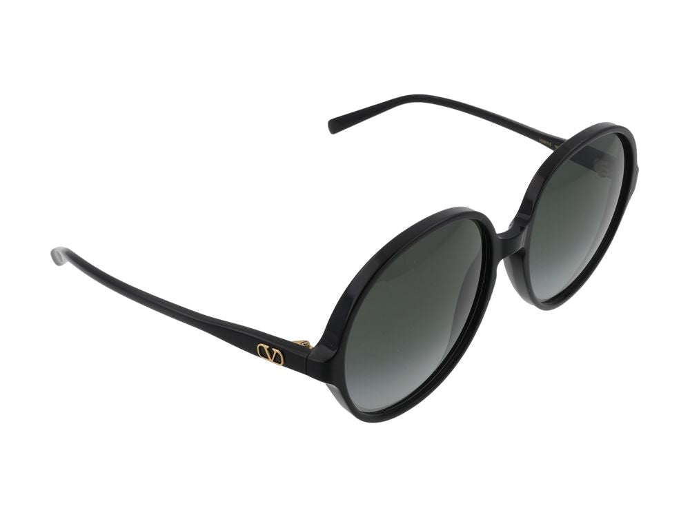 Valentino VG0017S Round Gradient Sunglasses — Black, view 4