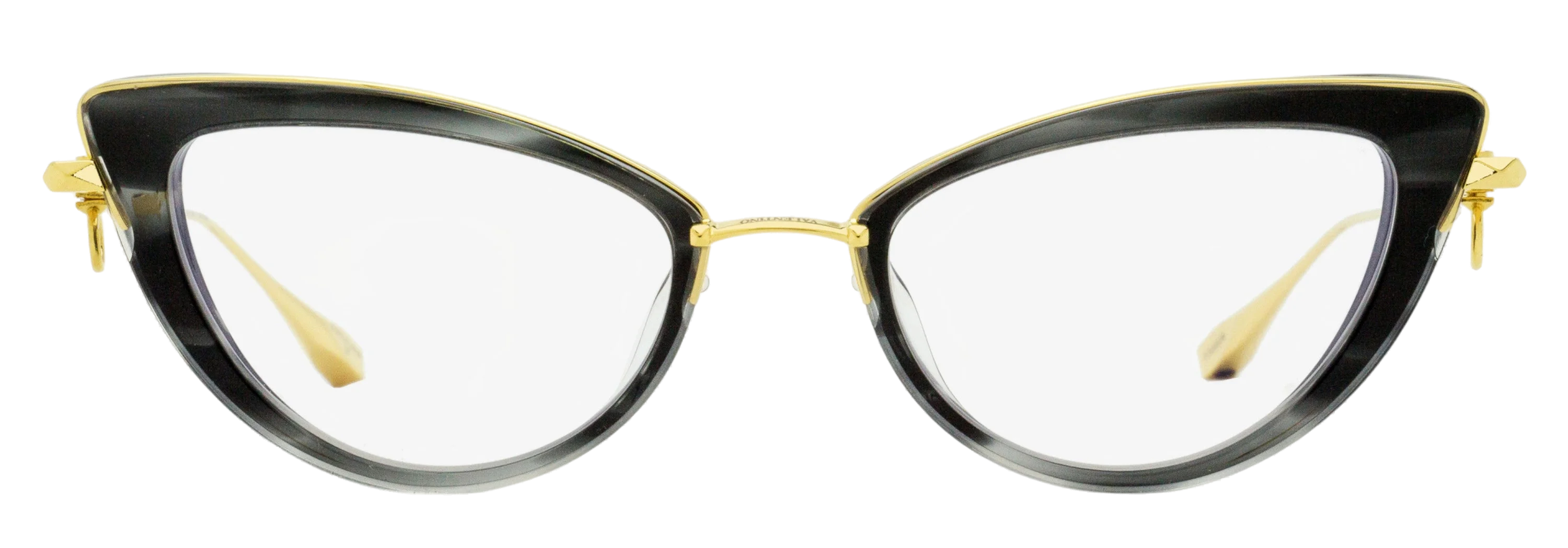 Valentino VLX-123-CH Cat-eye Titanium Eyeglasses — Gold, view 2