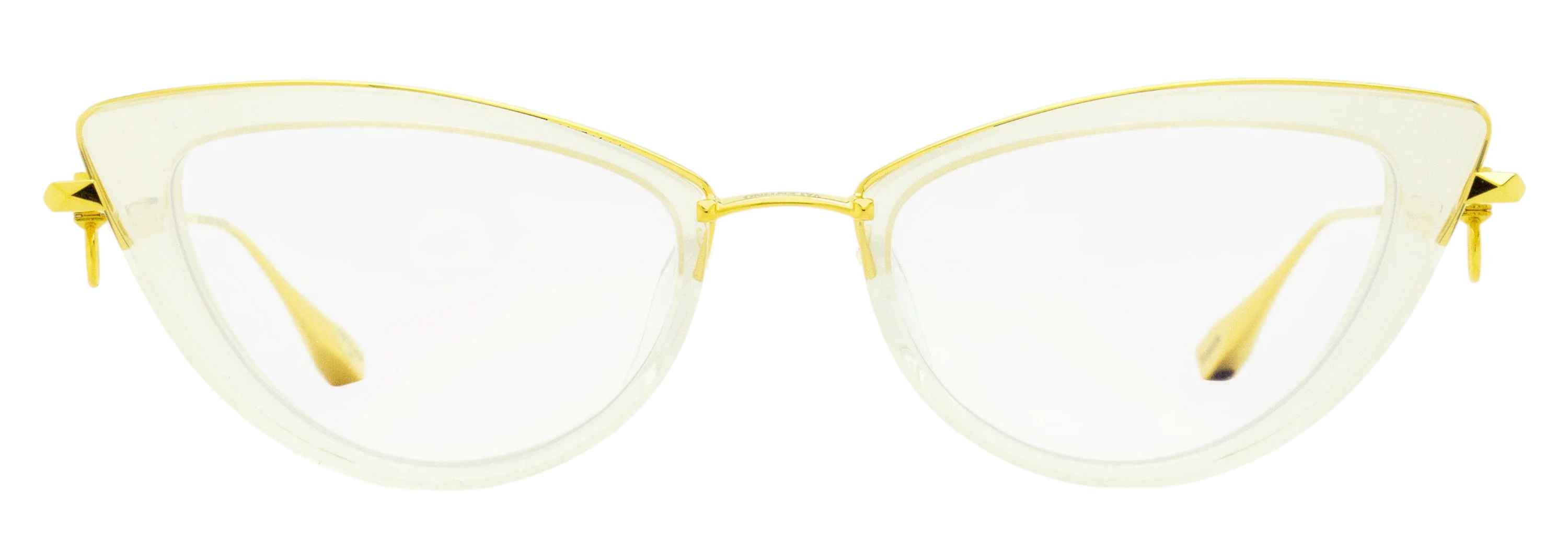 Valentino VLX-123-CH Titanium Chain Cat-Eye Eyeglasses — Gold, view 2