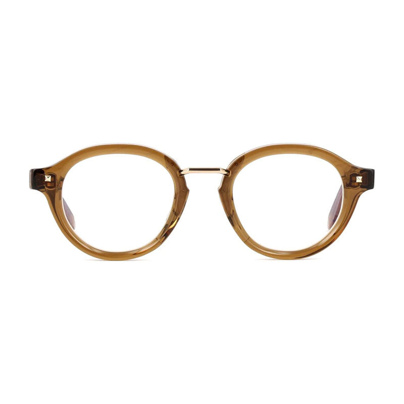 Valentino VLX-132D Transparent Brown Acetate Round Eyeglasses — Brown, view 2