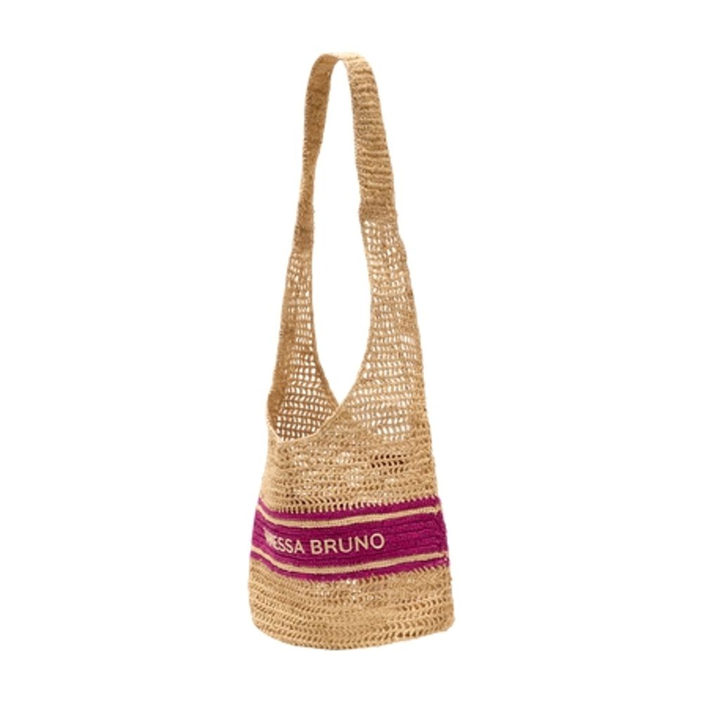Vanessa Bruno Raffia Hobo Bag — Beige, view 2