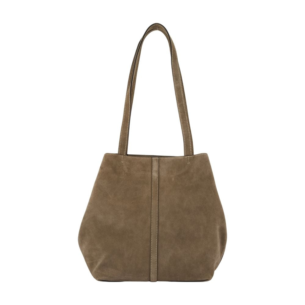 Vanessa Bruno Suede Tote Shoulder Bag — Beige by Vanessa Bruno