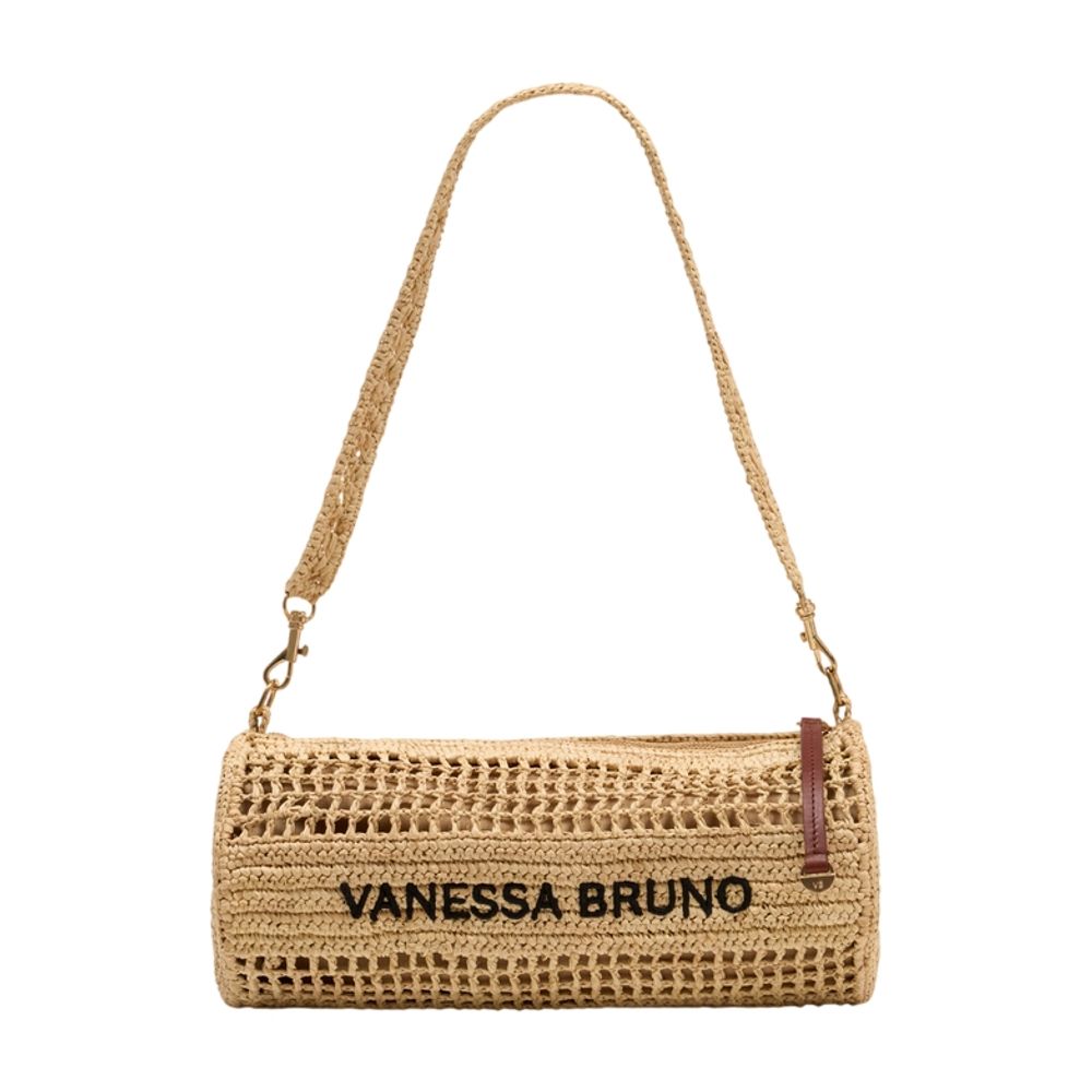 Vanessa Bruno Raffia Crochet Shoulder Bag — Beige by Vanessa Bruno