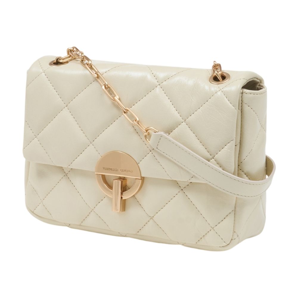 Vanessa Bruno Grand Moon Shoulder Bag — Beige, view 2