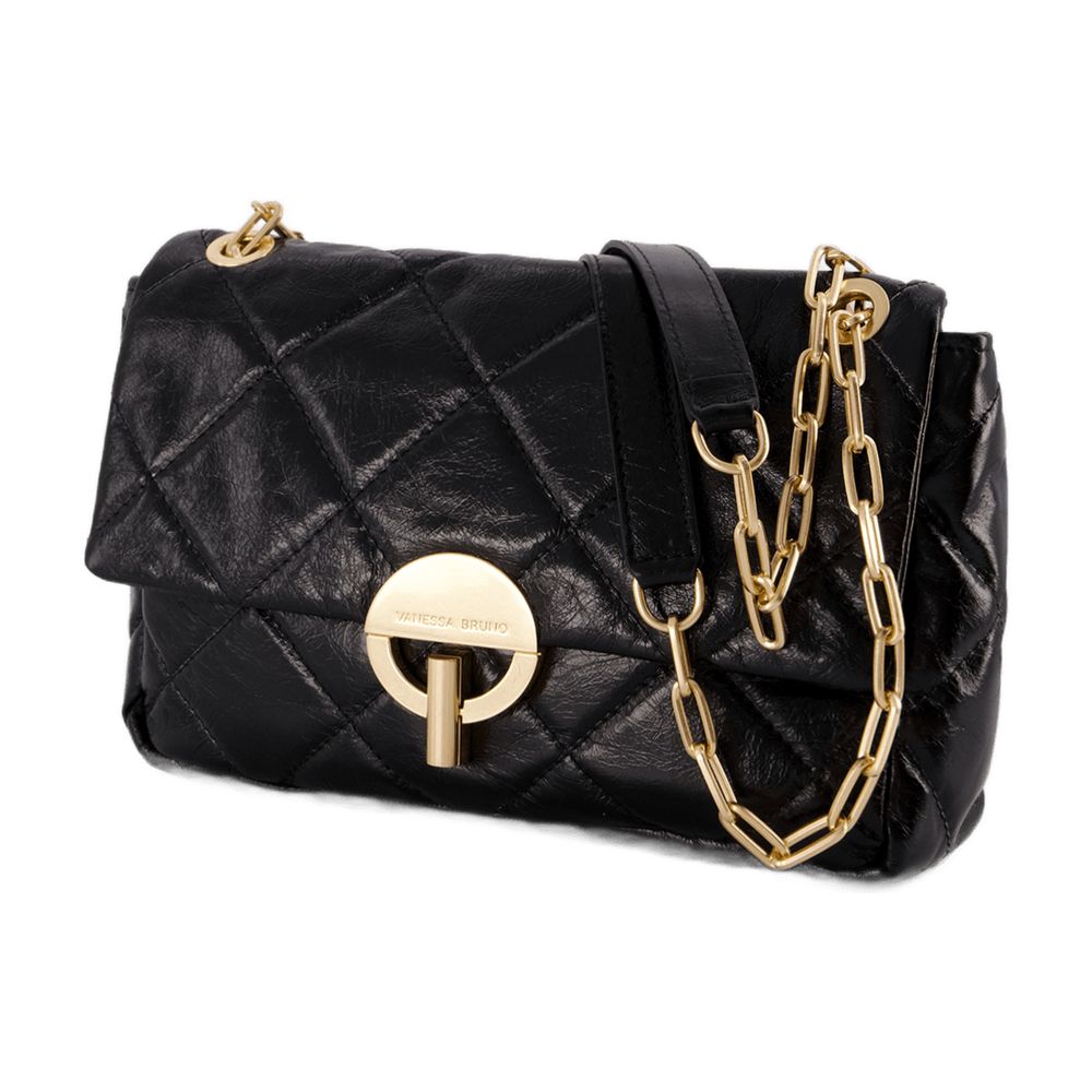 Vanessa Bruno Grand Moon Shoulder Bag — Black, view 3