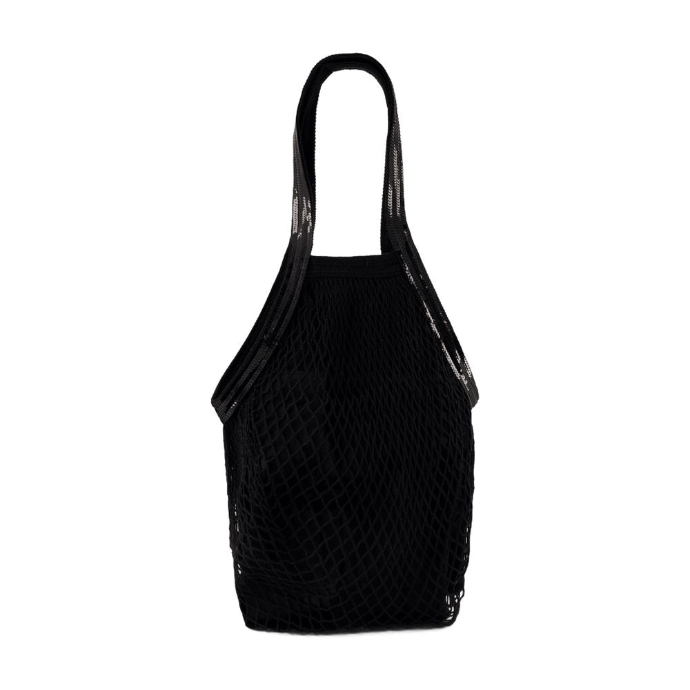 Vanessa Bruno Mesh Cotton Shoulder Bag — Black by Vanessa Bruno