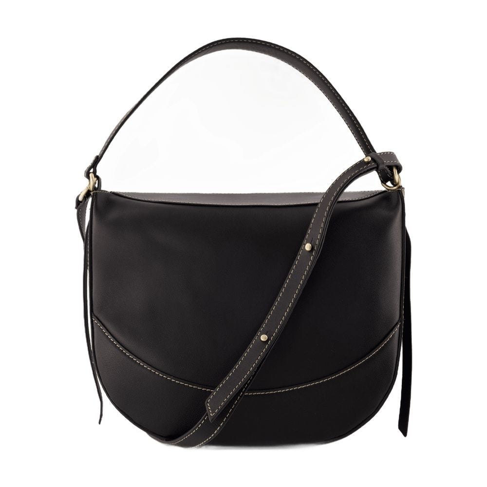 Vanessa Bruno Calfskin Leather Shoulder Bag — Black by Vanessa Bruno