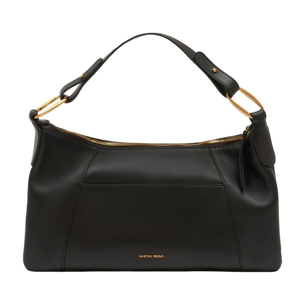 Vanessa Bruno Calfskin Leather Shoulder Bag — Black by Vanessa Bruno