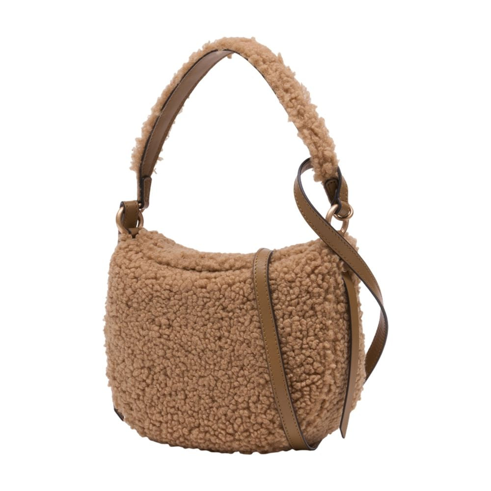 Vanessa Bruno Quilted Synthetic Shoulder Bag — Brown, view 2