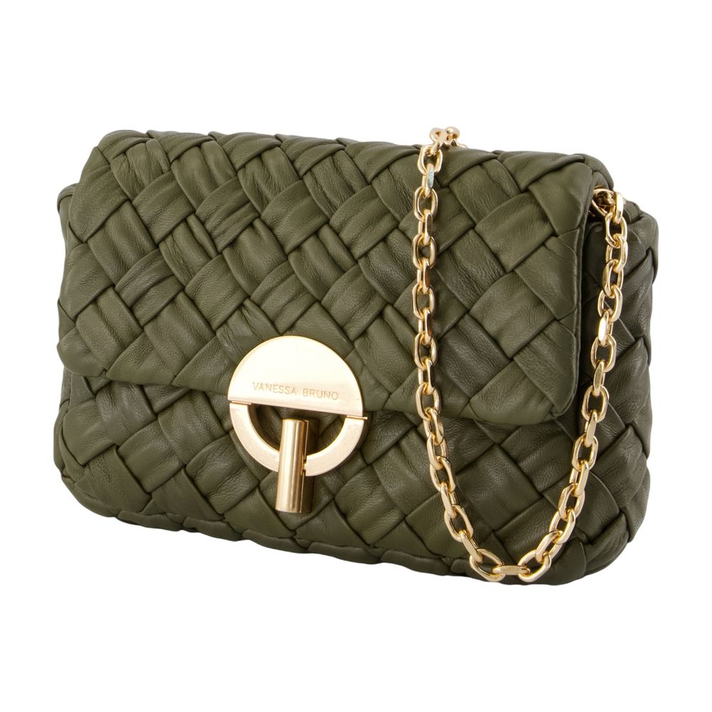 Vanessa Bruno Quilted Lambskin Shoulder Bag — Green, view 2