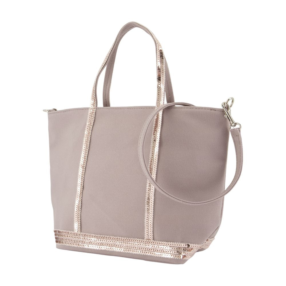 Vanessa Bruno Beaded Canvas Tote Bag — Beige, view 2